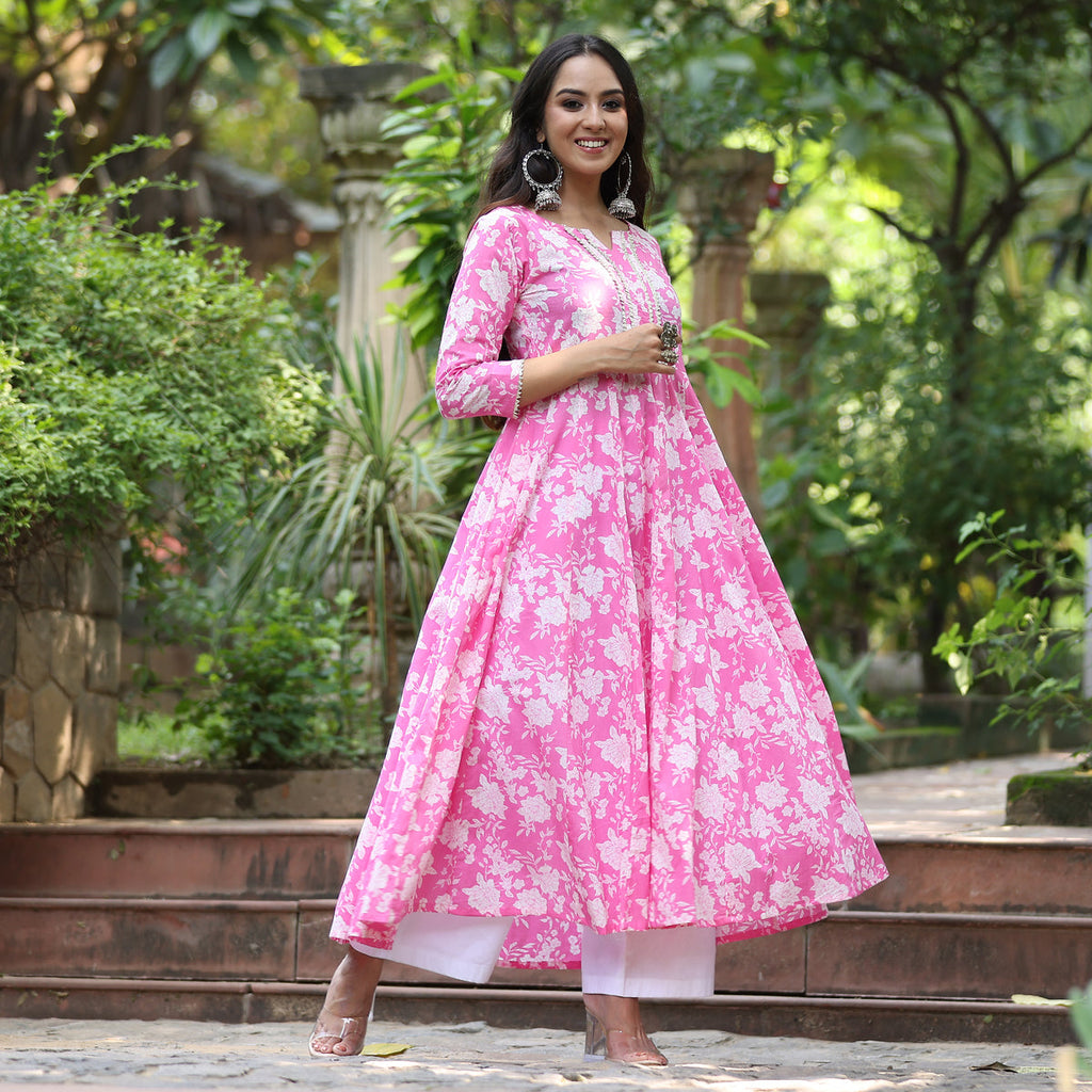 Phul Gota Cotton Kurta