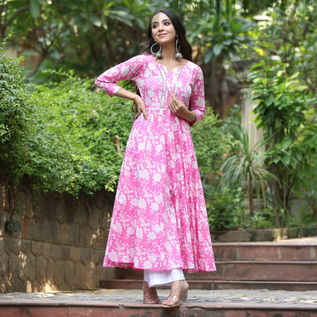 Phul Gota Cotton Kurta