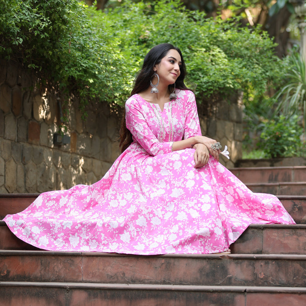 Phul Gota Cotton Kurta