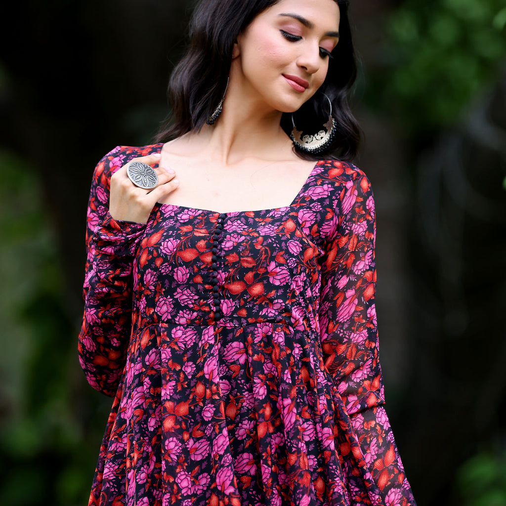 Lekha Flare Gerogette Kurta