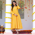 Sehra Yellow Gher Kurta
