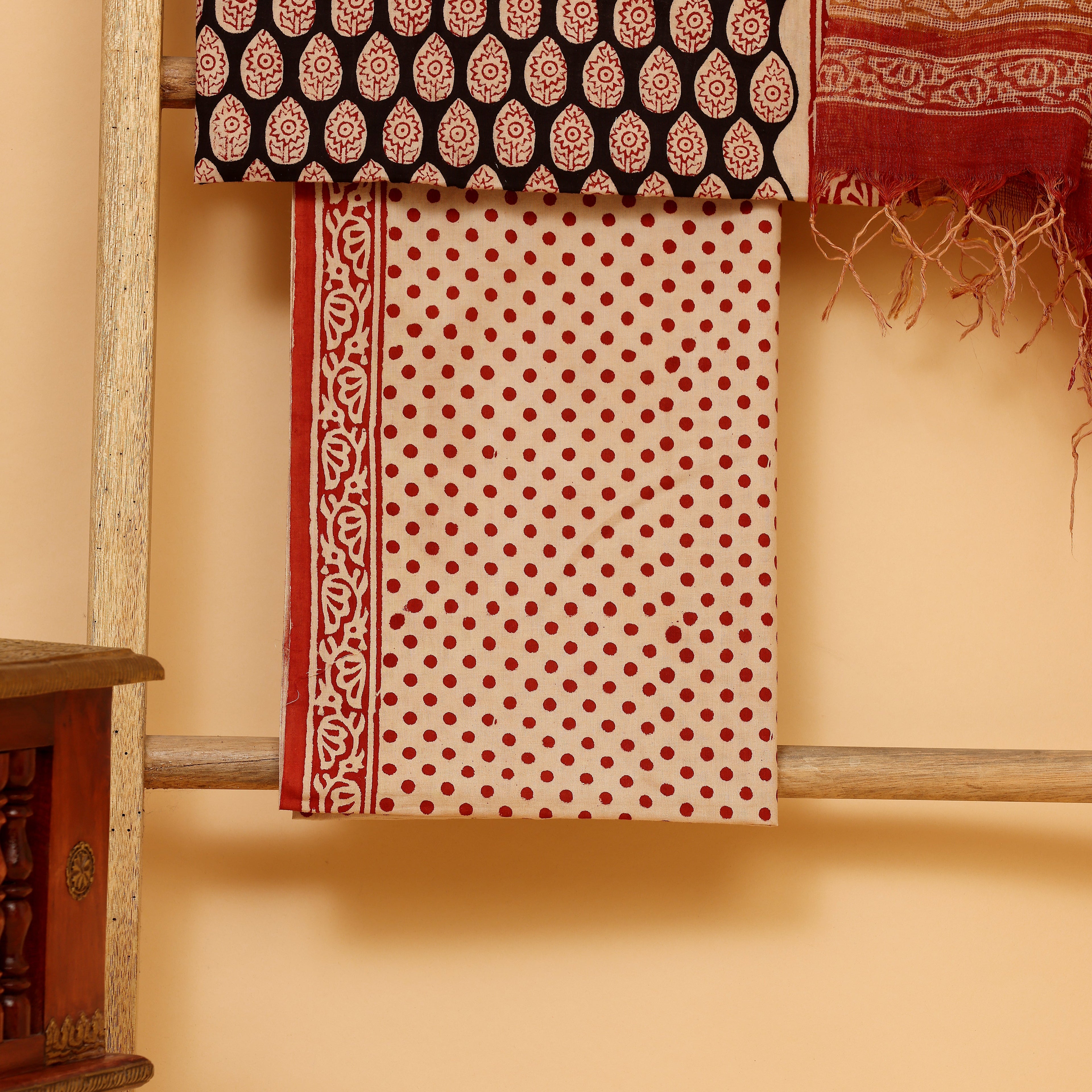 Azam hand block printed cotton  unstitched Suit set