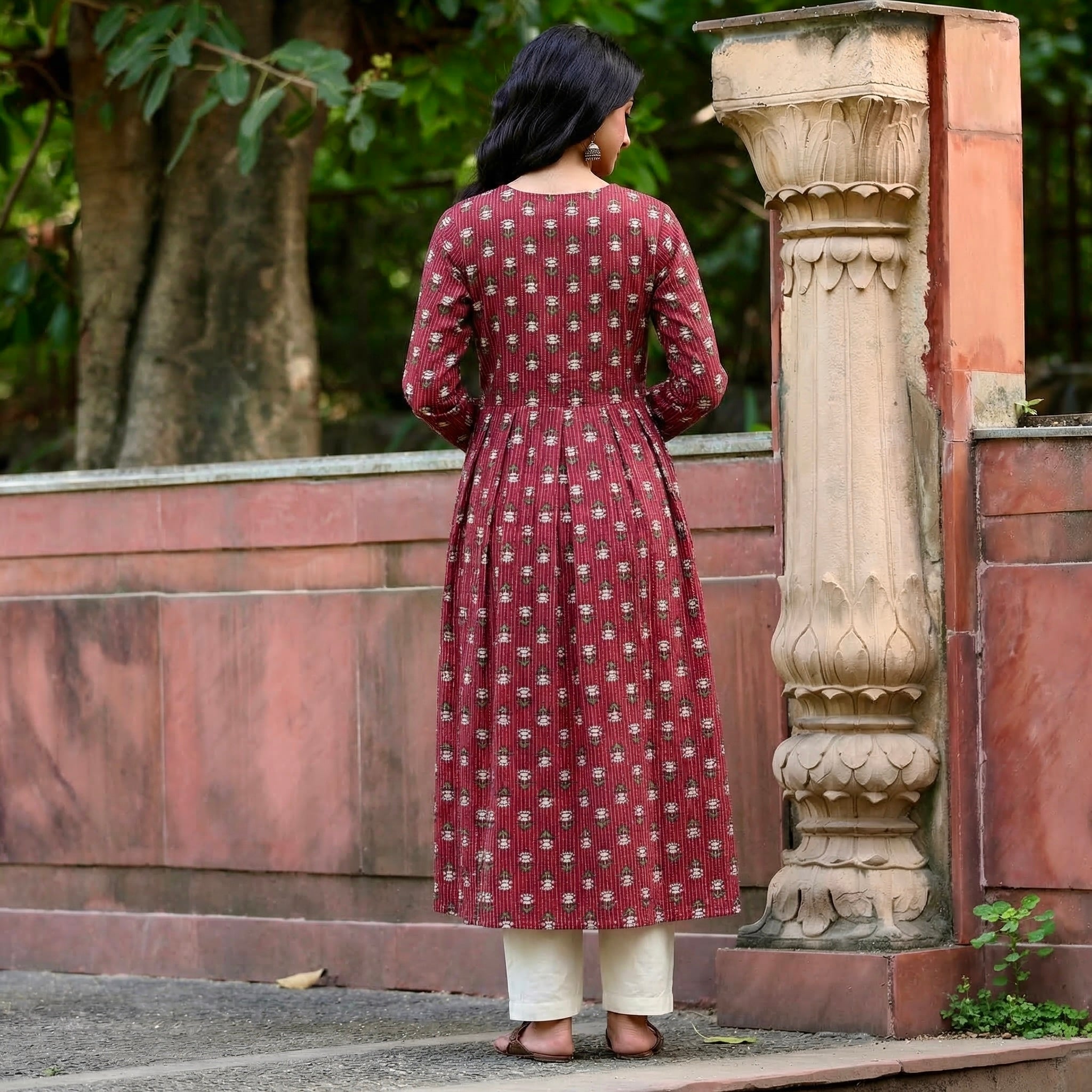 Rojassa Kantha Cotton Kurta