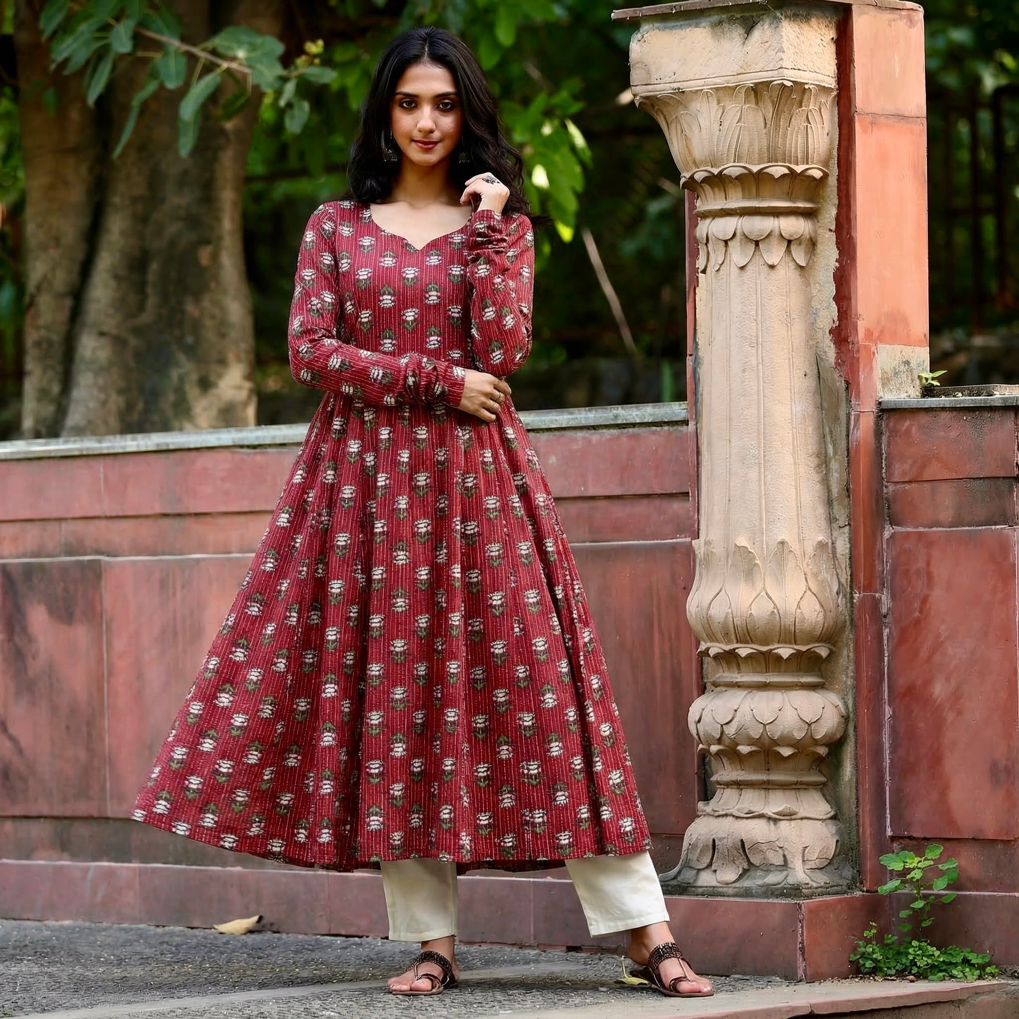 Rojassa Kantha Cotton Kurta