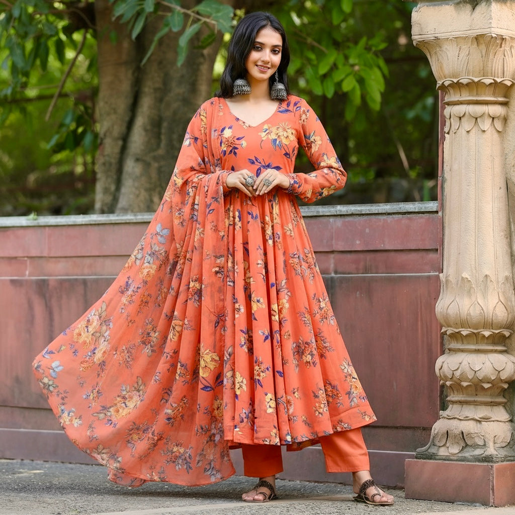 Kesari Georgette Set.