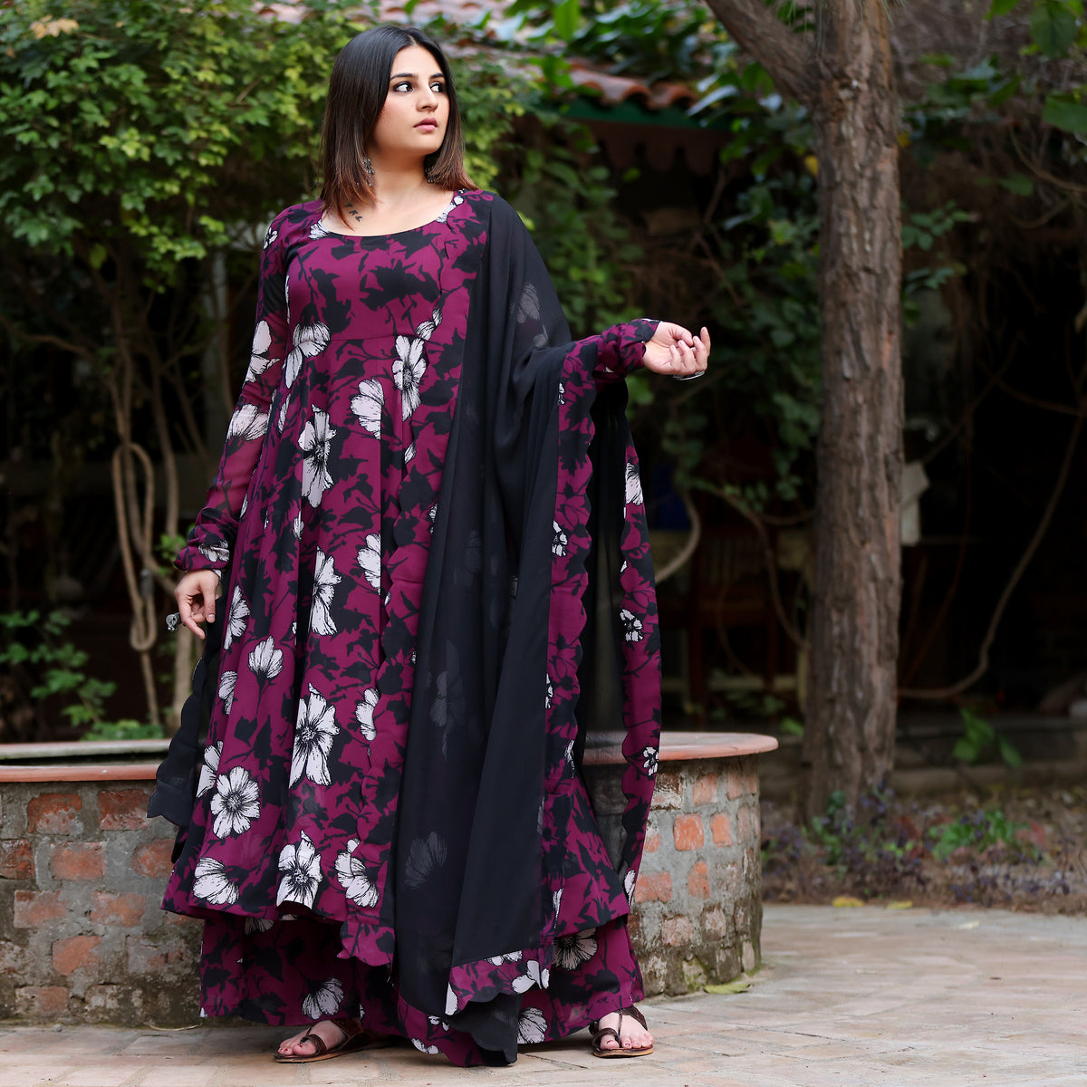 Kadambari Georgette Gher set