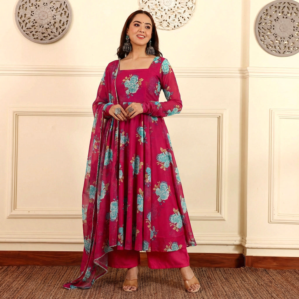 Rani Pink Georgette set