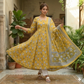 Sargam Cotton Kalidar Dupatta Set