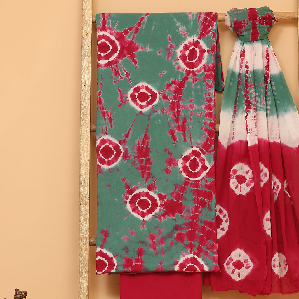 Doma Dye printed cotton  unstitched Suit set