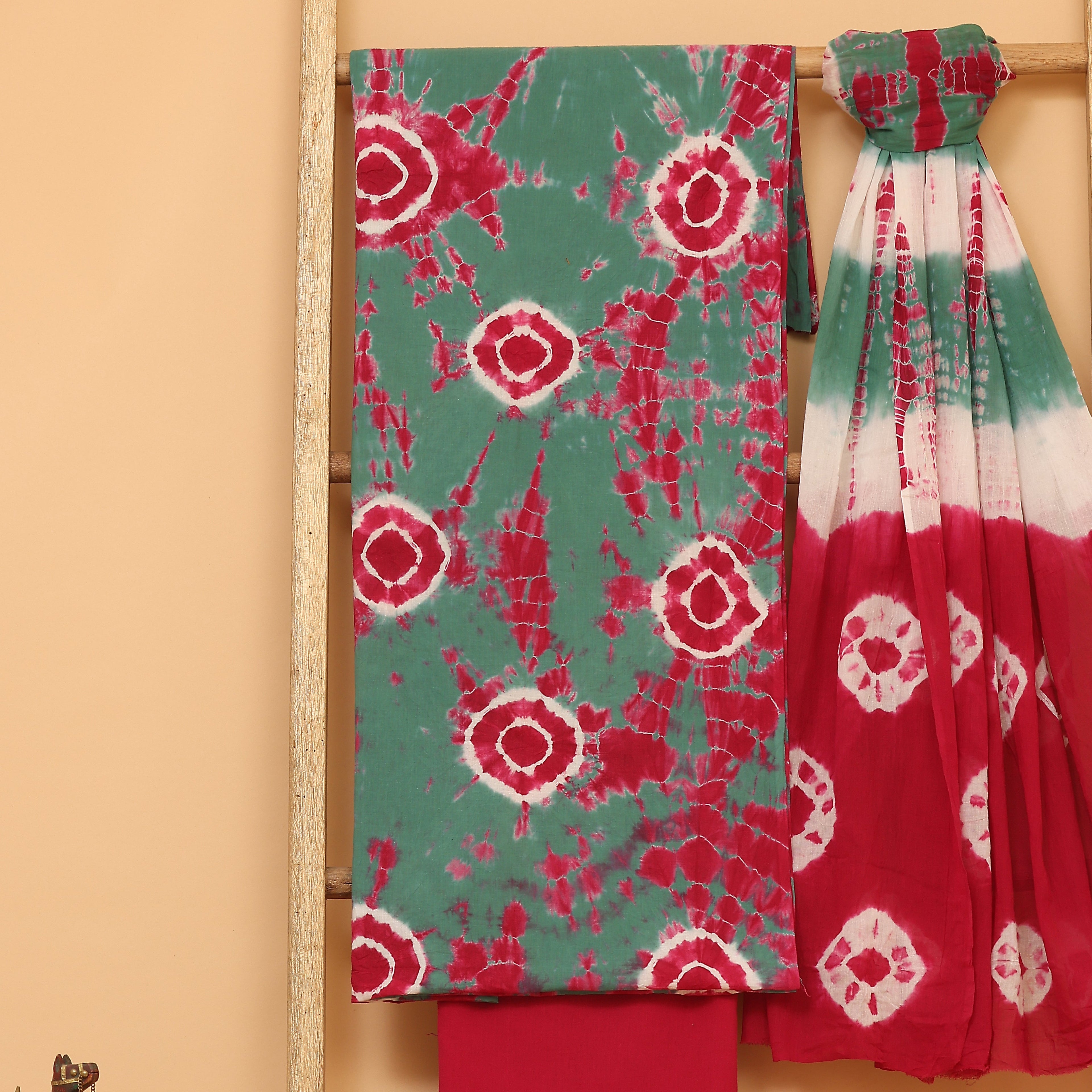 Doma Dye printed cotton  unstitched Suit set