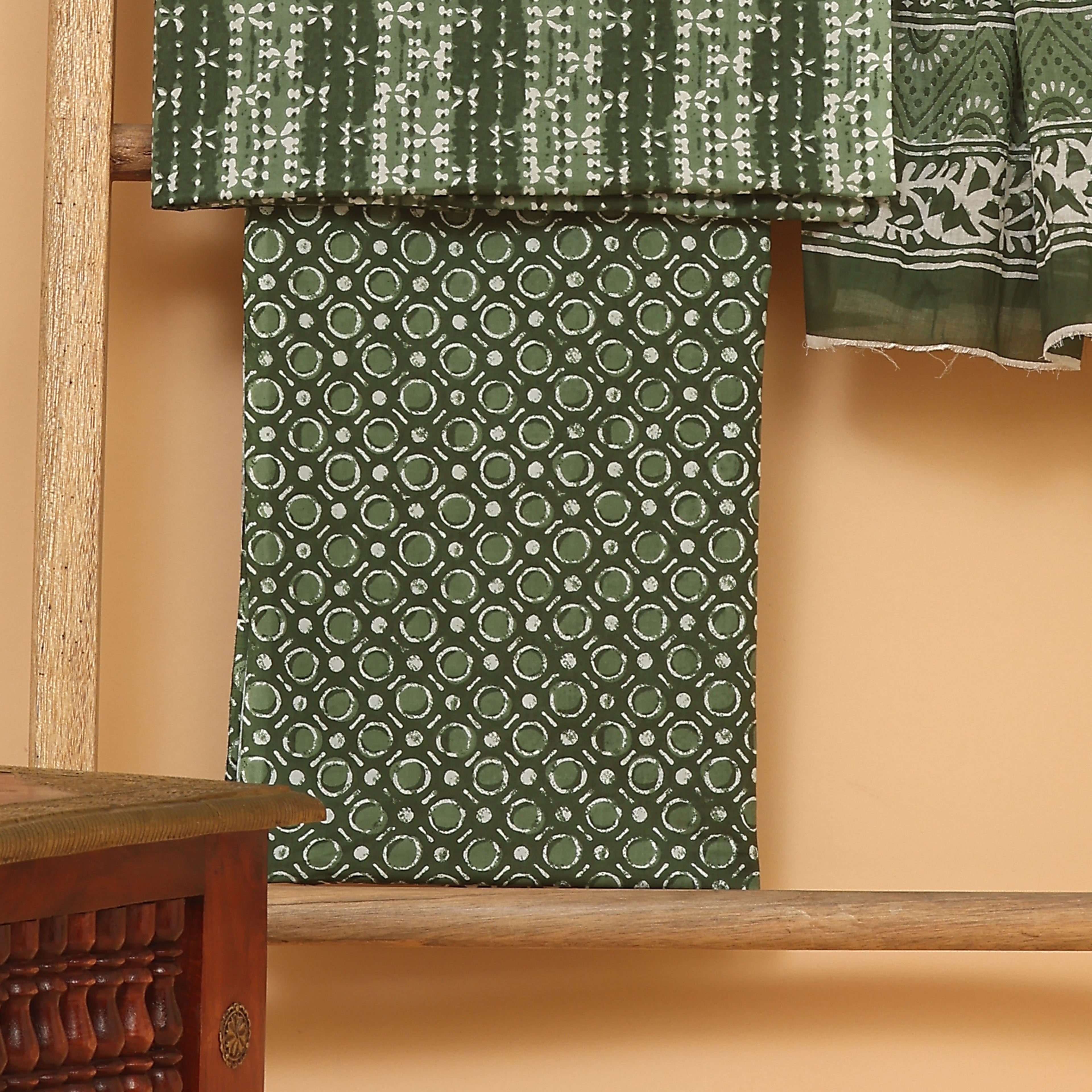 Mariam Tree hand block printed cotton  unstitched Suit set