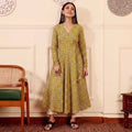 Ahikya Mustard Cotton Kurta