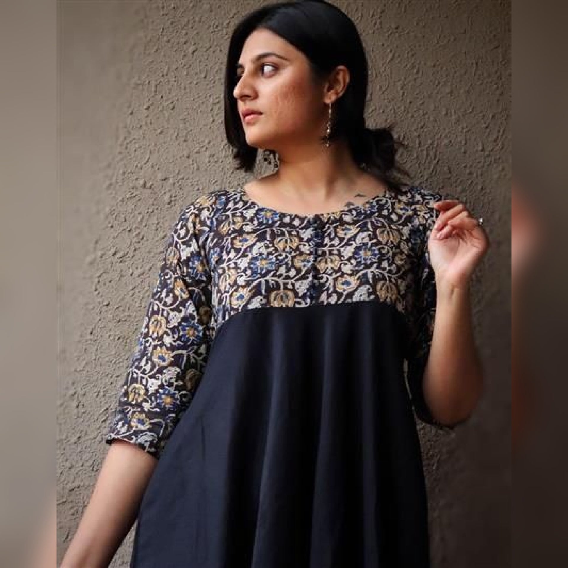 Black Gulkhaer kalamkari Kurta