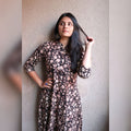 Brown Kalmakri Kurta