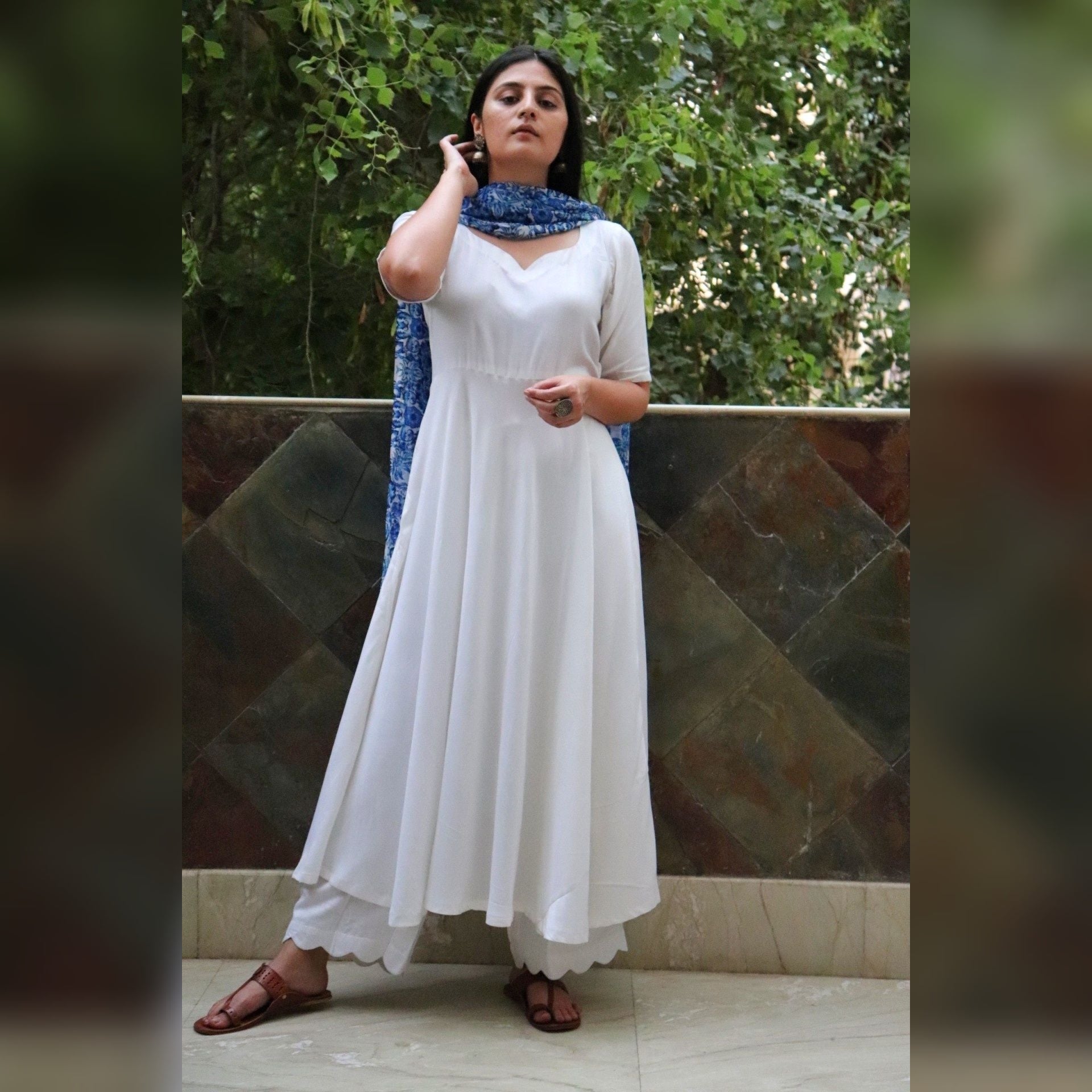 Nousheen Soft Rayon cutwork  Set