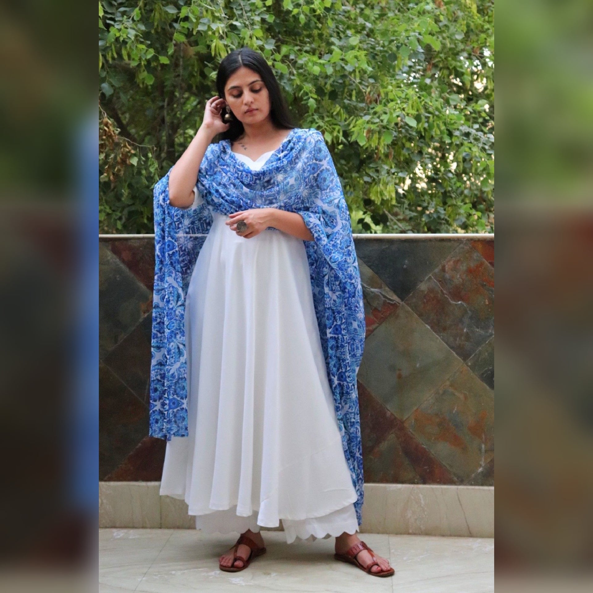 Nousheen Soft Rayon cutwork  Set