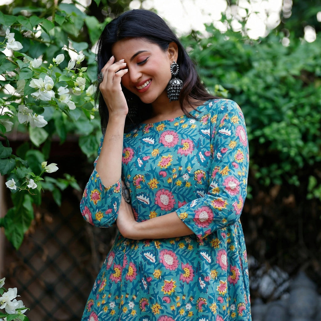 Manjira Handblock Printed Kurta