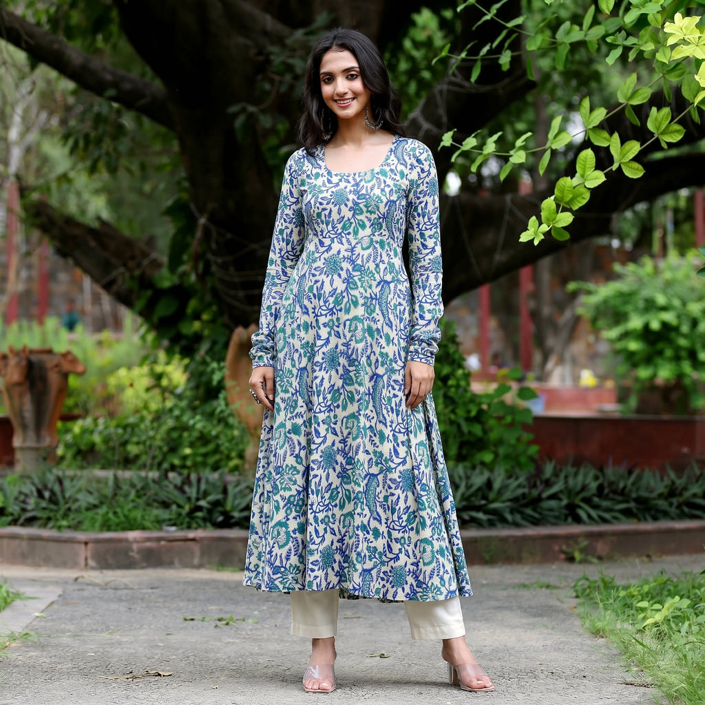 Kripa Kalidaar Cotton Kurta