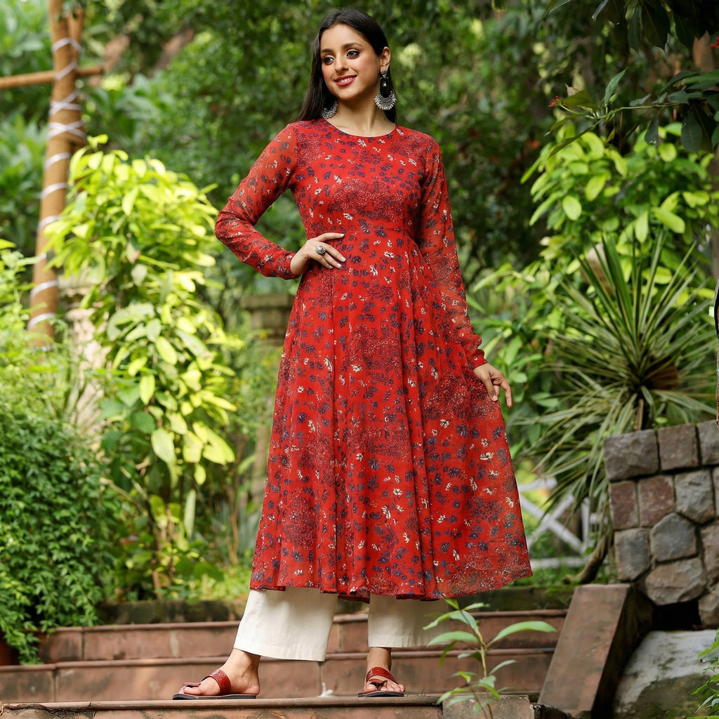 Mina Georgette Kurta