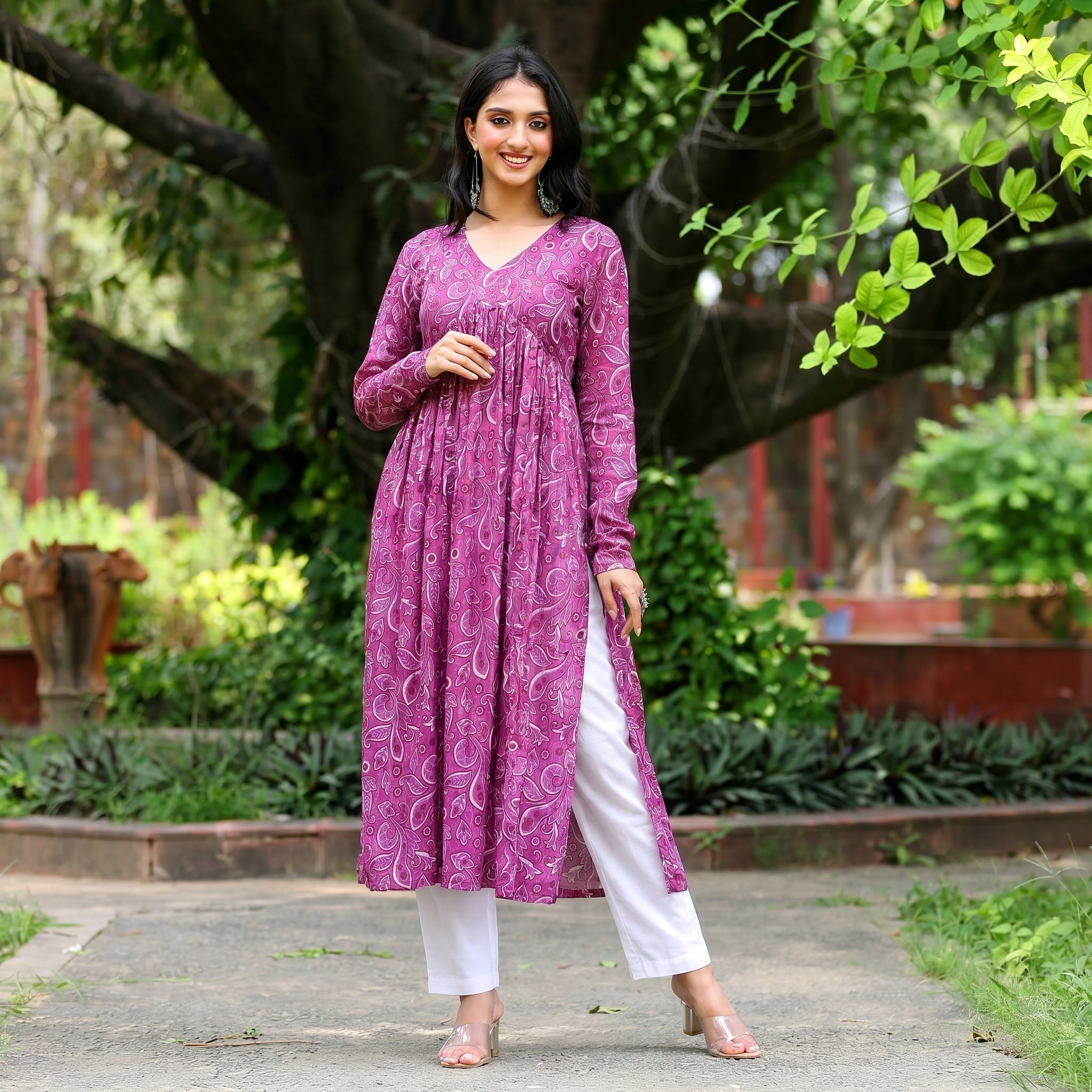 Kraga Georgette Kurta
