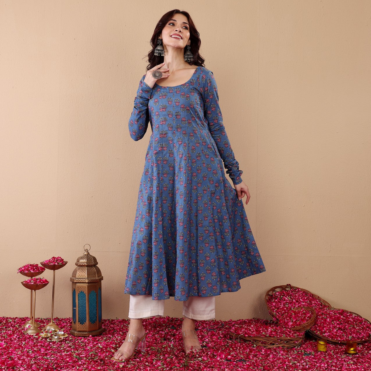 Naisha Cotton Kalidaar Kurta