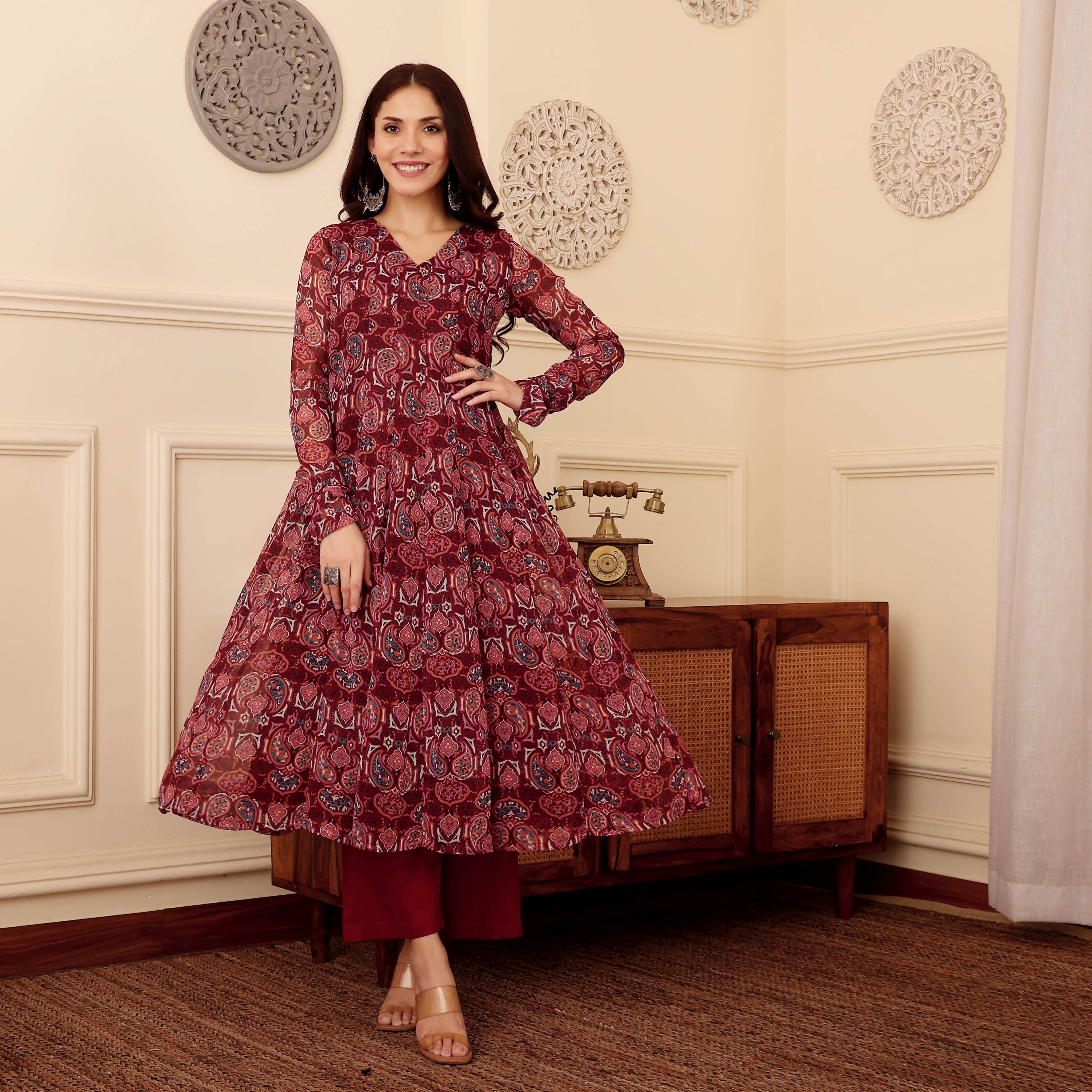 Tilotma Georgette Kurta